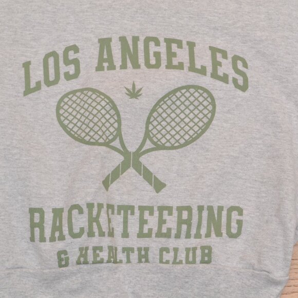 Offfield Cropped Sweatshirt Los Angeles Racketeering & Health Club Wmn Sz Small - Picture 3 of 9